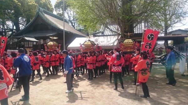 山車は３台に分かれています。